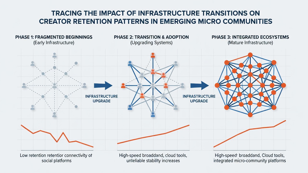 Chart displaying retention data trends in micro communities after platform infrastructure updates