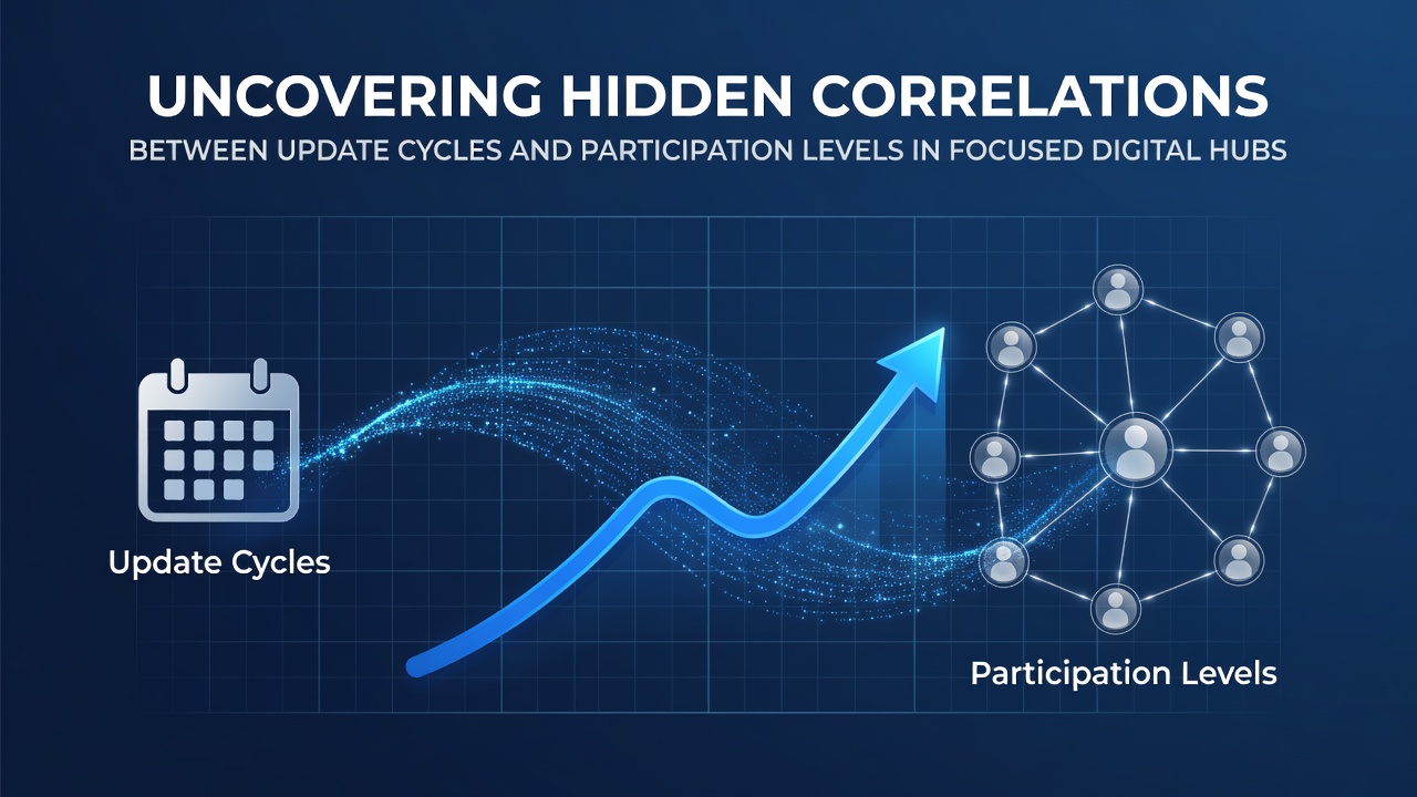 Uncovering Hidden Correlations Between Update Cycles and Participation Levels in Focused Digital Hubs